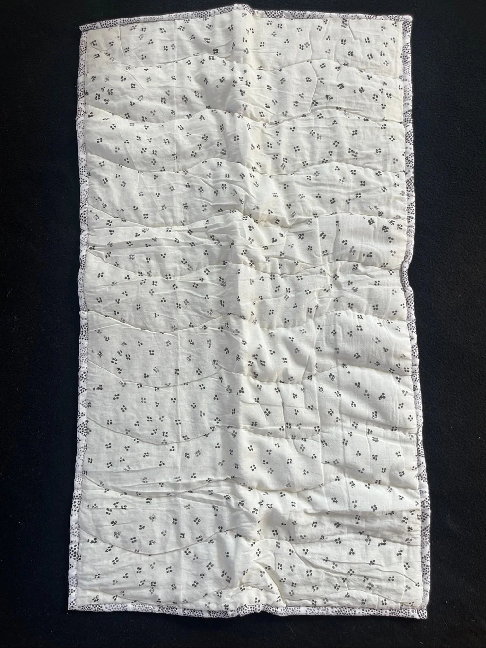NWT West Elm Hand Blocked Lola 100% Cotton KING Sham Leaf Dot Gray White